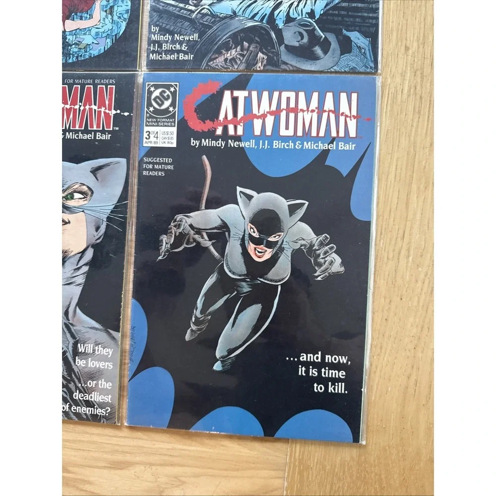 Catwoman #1-4 (1989, DC) Complete Set 1st Solo Mini-Series Michael Bair 1,2,3,4